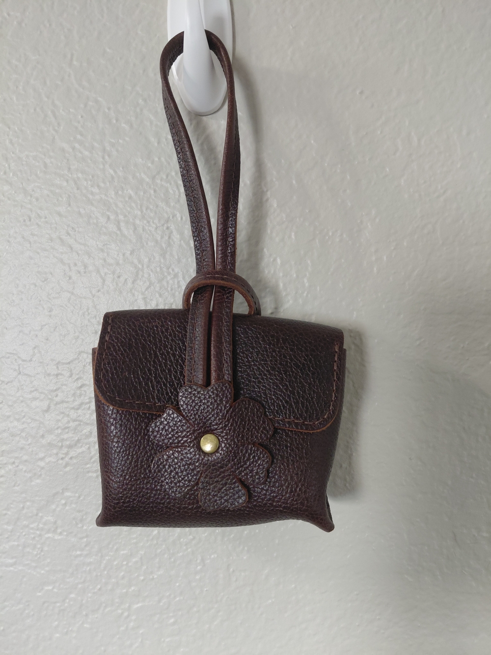 Cold Brew Brown Portland Leather Bloming Wristlet NWT Full grain